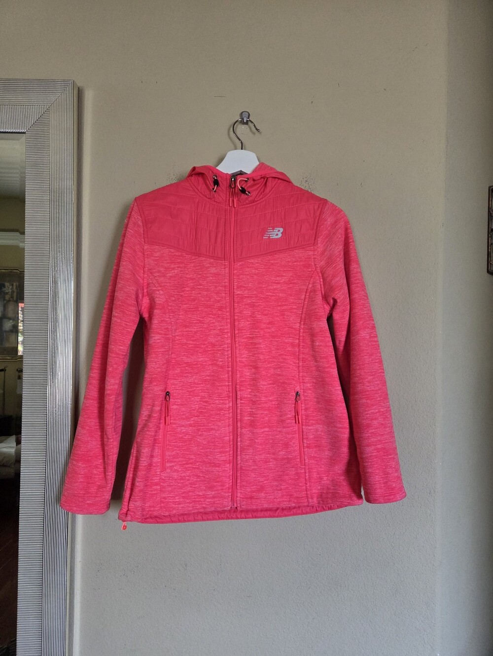 New Balance Bright Pink Full-Zip Hooded Jacket